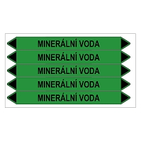 Značení potrubí, minerální voda,5 ks, 150 × 12 mm